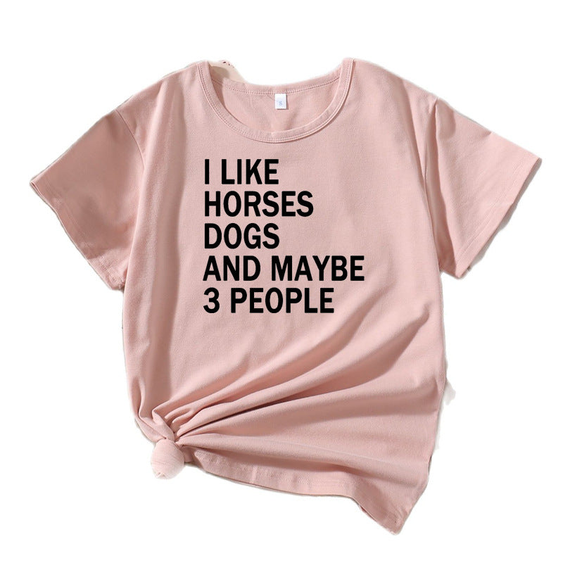 T-shirt décontracté pour femme avec citation Chic und Stil