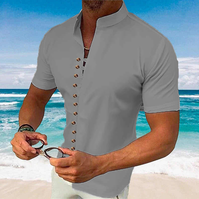 Chemise à col mandarin pour hommes Chic und Stil