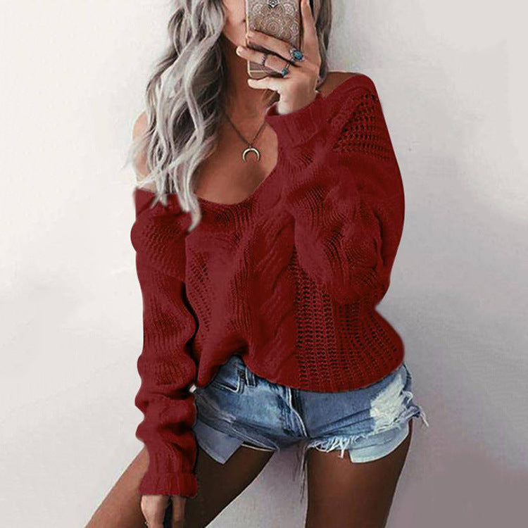 Pull pour femmes en grosse maille avec une structure en crochet aérienne Chic und Stil