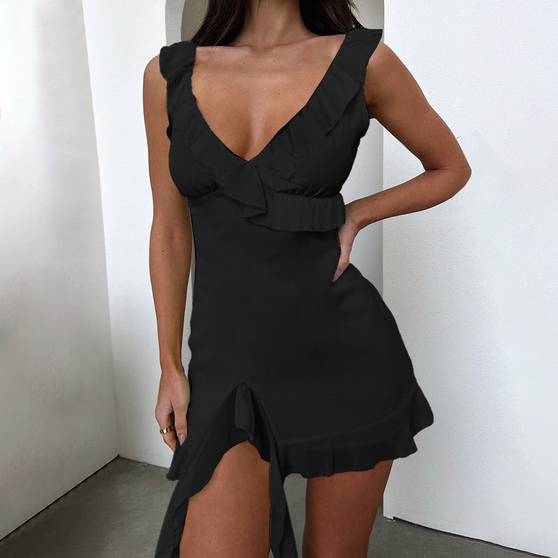 Robe mini à volants pour femmes Chic und Stil