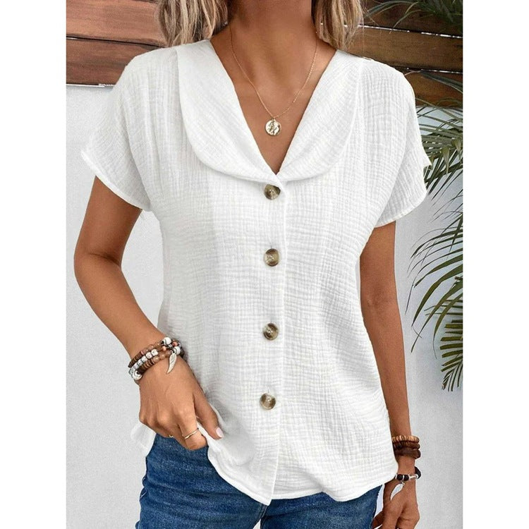 Women's blouse with visible buttons in lightweight fabric Chic und Stil