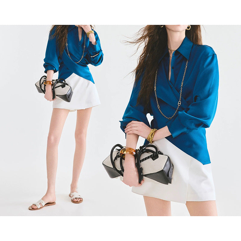 Blouse en satin luxueuse pour femmes Chic und Stil