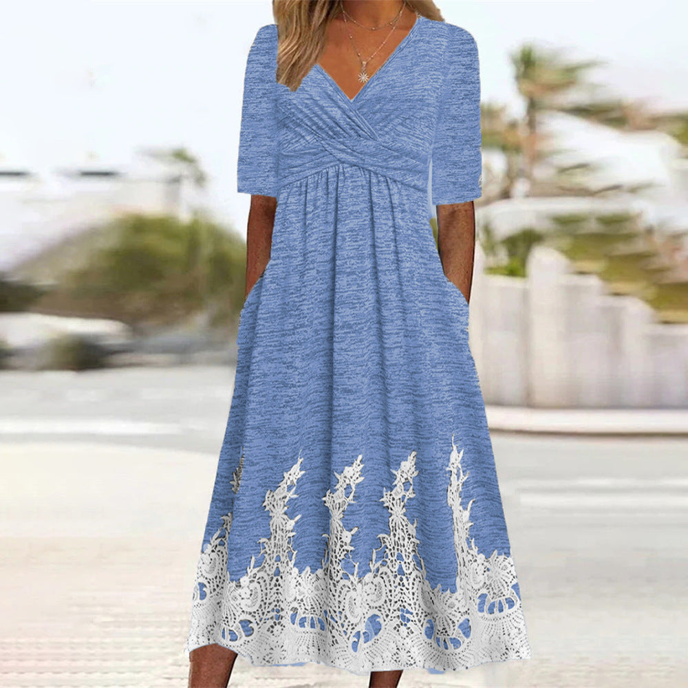 Robe midi en dentelle pour femmes Chic und Stil