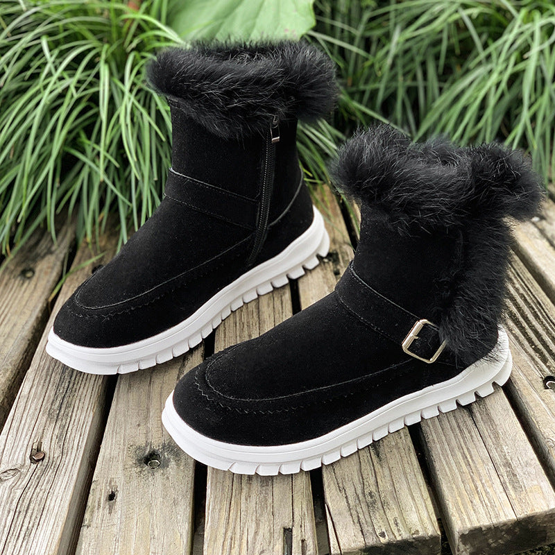 Bottes à doublure chaude pour femmes avec garniture en fourrure tendance Chic und Stil
