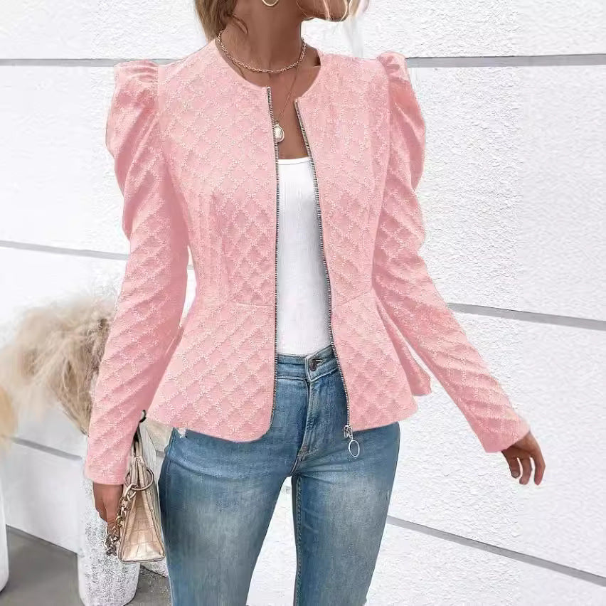 Blazer féminin tendance avec manches bouffantes Chic und Stil