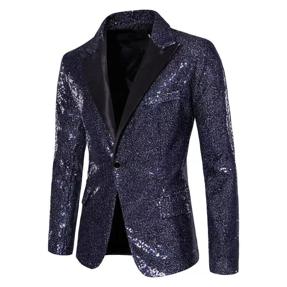 Blazer élégant en sequins pour hommes avec des accents décoratifs raffinés Chic und Stil