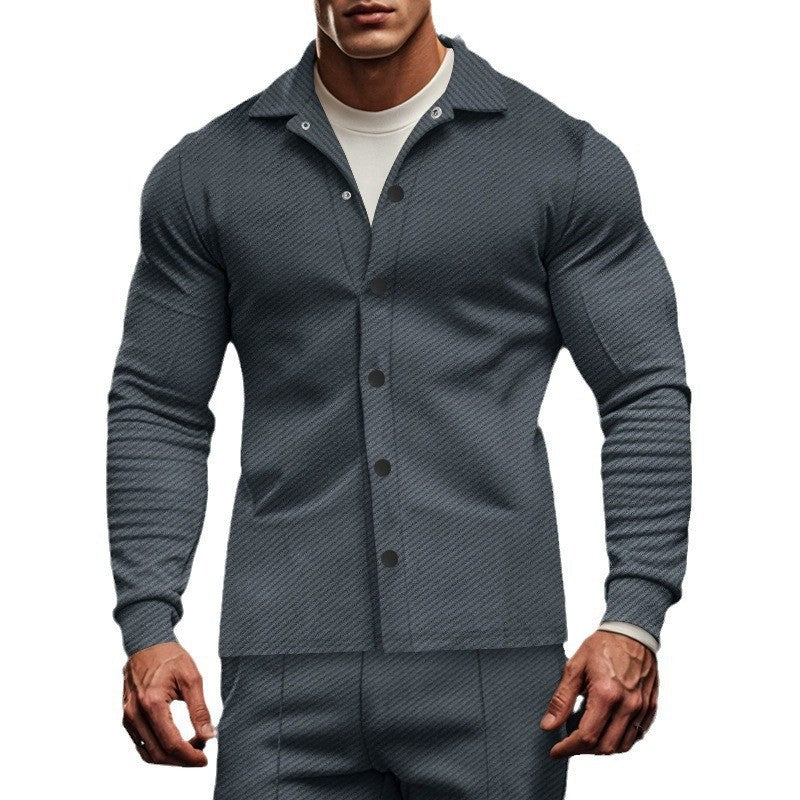 Chemise à manches longues structurée pour hommes avec poche poitrine pratique Chic und Stil