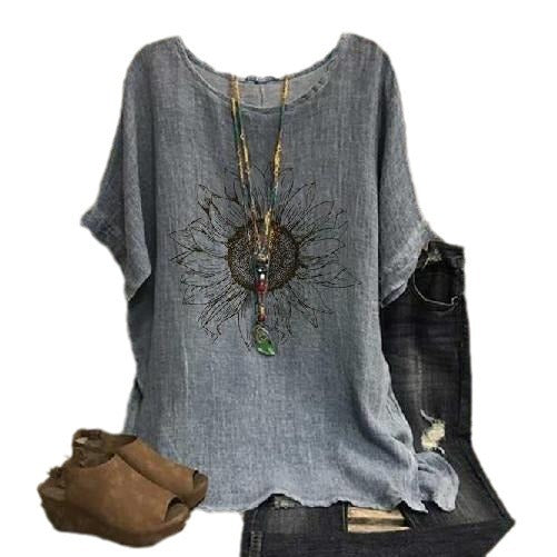 Dames Casual Oversized Graphique T-shirt Chic und Stil