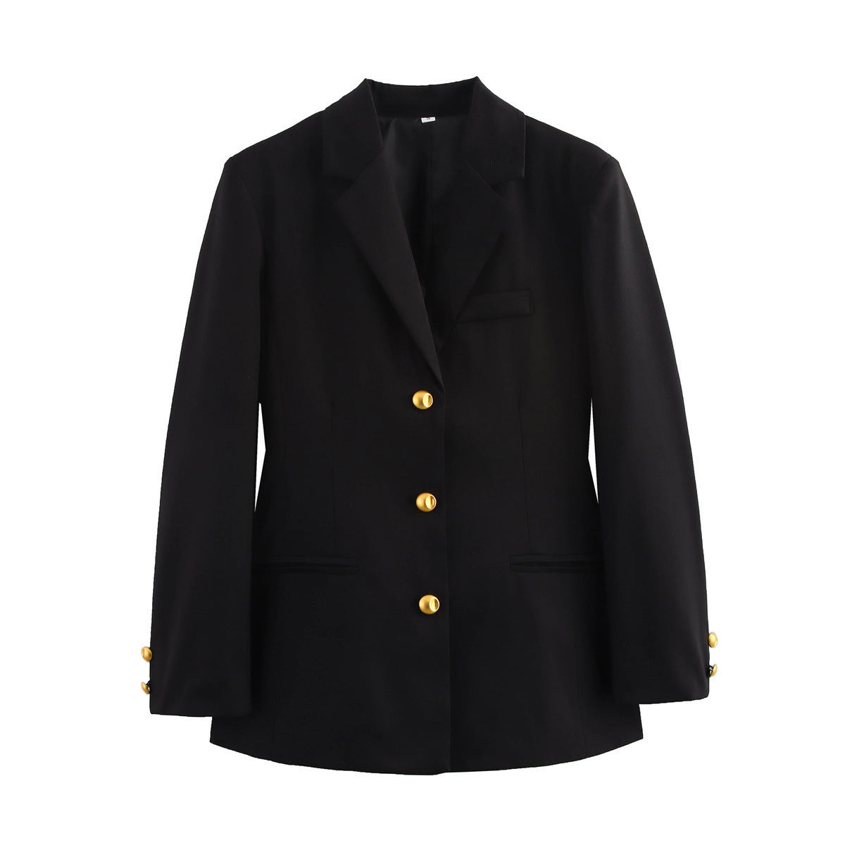 Blazer à carreaux pour femmes avec boutons dorés et poches pratiques Chic und Stil