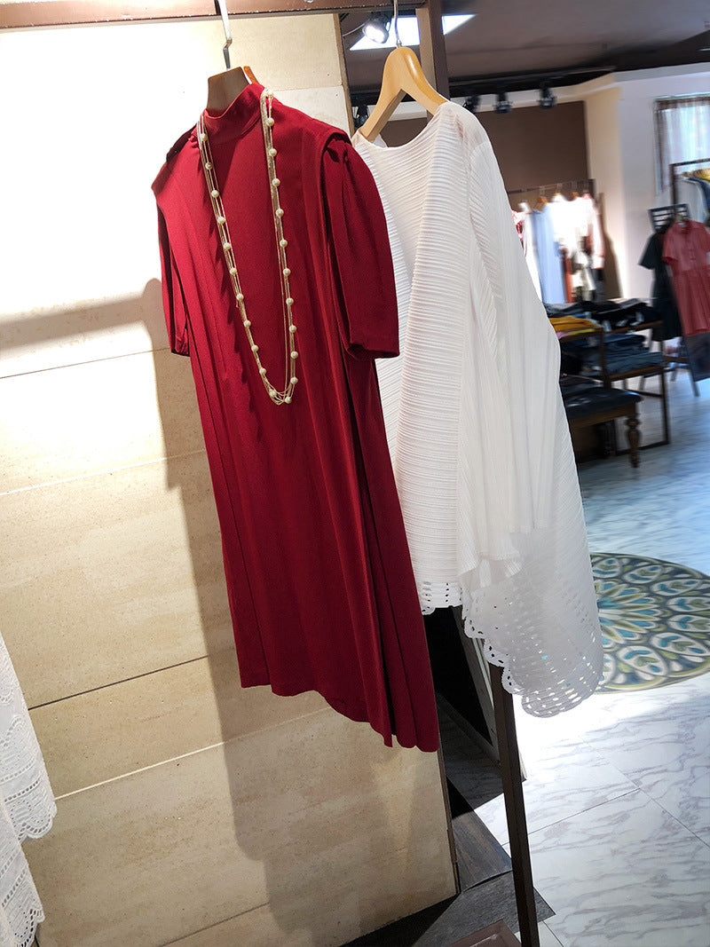 Robe midi élégante pour femmes avec manches statement Chic und Stil