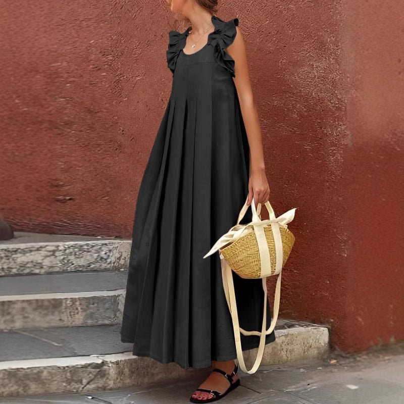 Robe maxi à volants pour femmes Chic und Stil