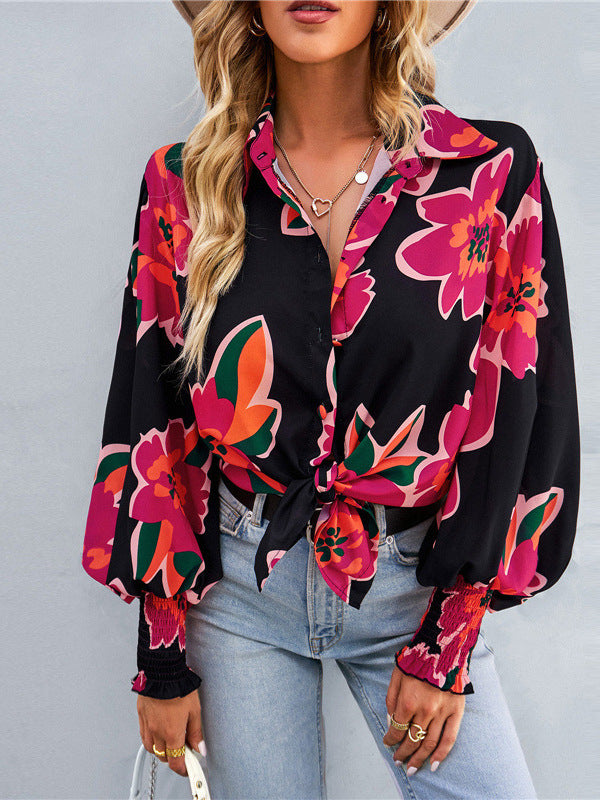 Chemise à carreaux oversize pour femmes avec détails de volants Chic und Stil