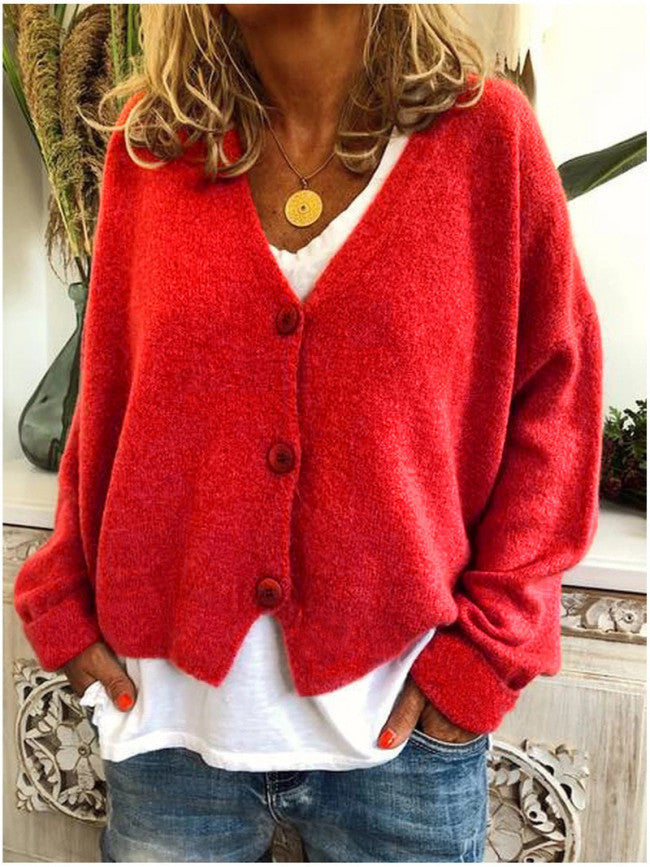 Cardigan en tricot décontracté pour femmes avec design ouvert et fermeture à bouton Chic und Stil