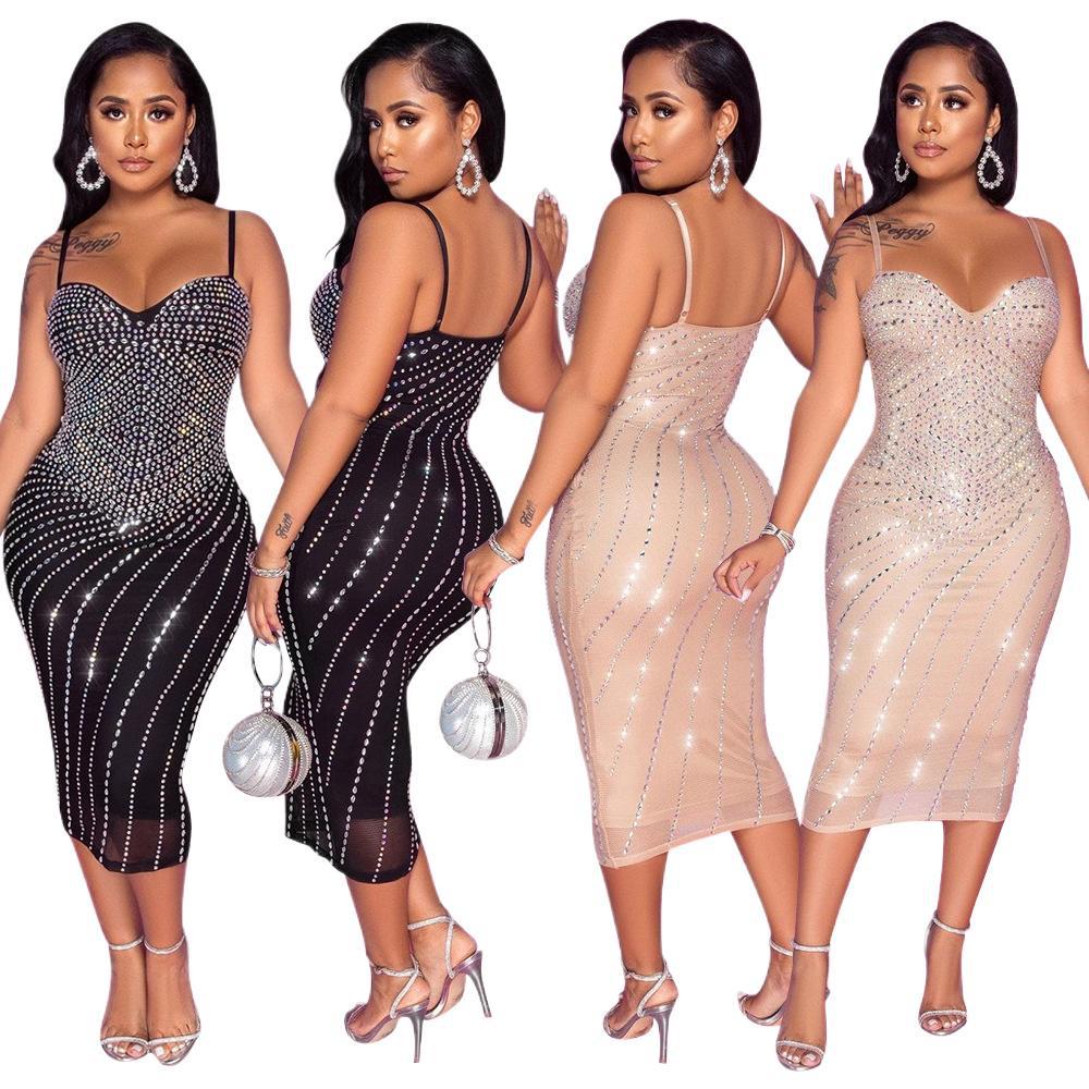 Robe midi bodycon scintillante pour femmes chic et élégante