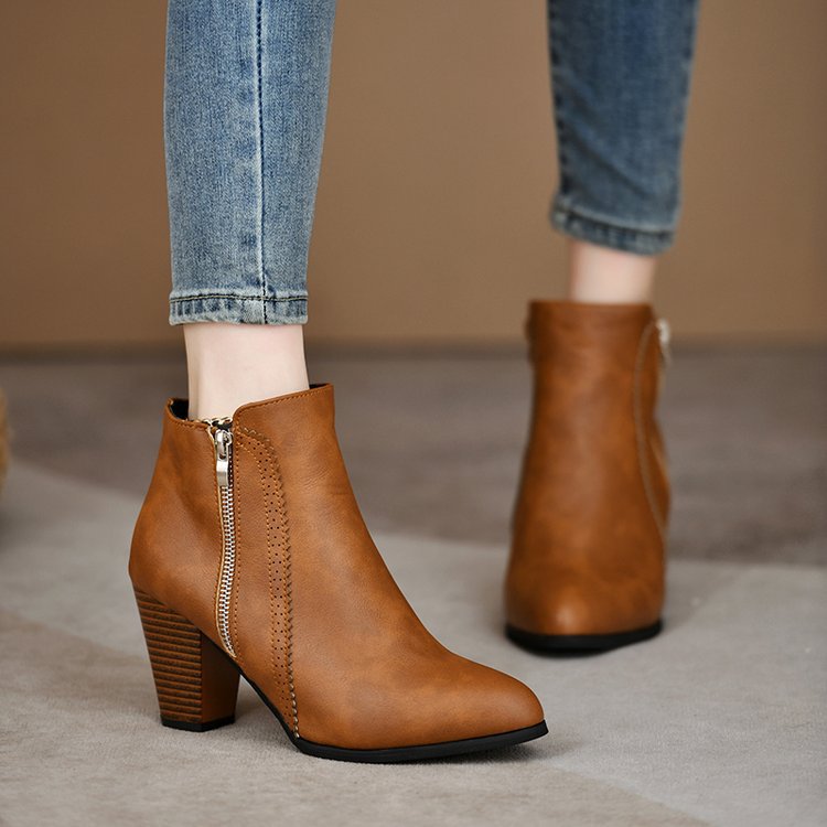 Bottes à talon élégantes pour femmes avec fermeture éclair Chic und Stil