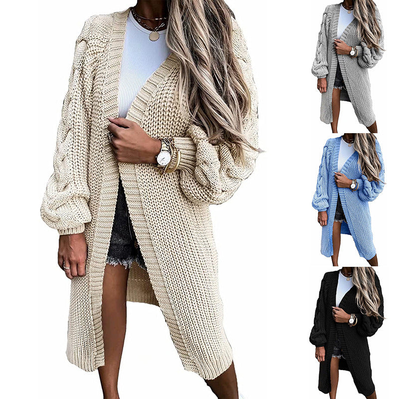 Cardigan en tricot pour femmes avec des manches volumineuses Chic und Stil