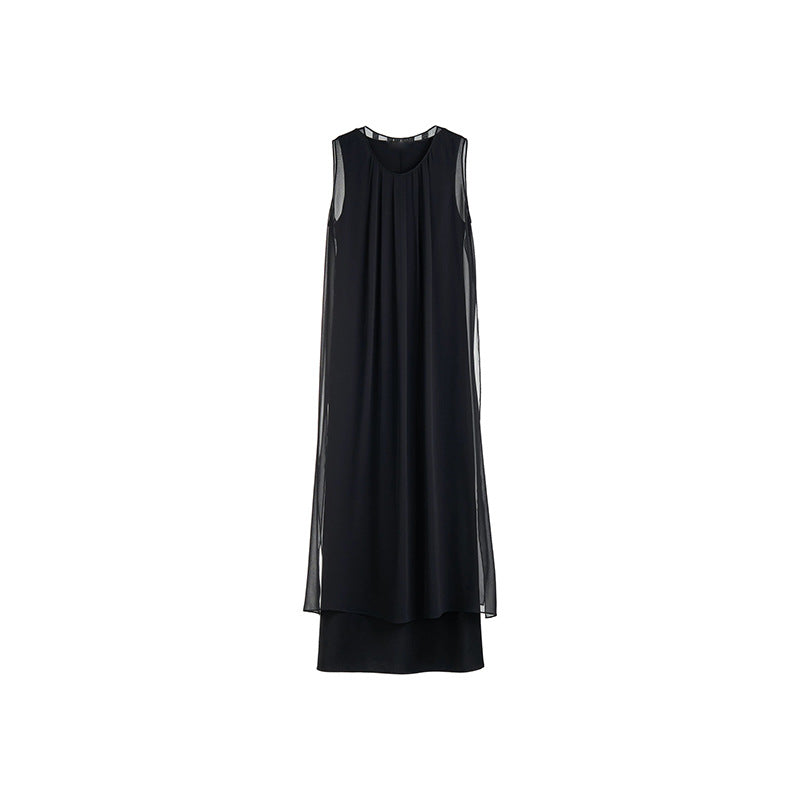 Robe Maxi Élégante en Chiffon pour Femme avec Détail Drapé Chic und Stil