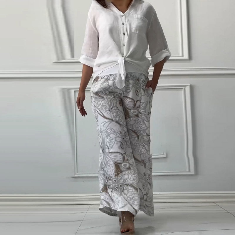 Ensemble de pantalon de loisirs et haut décontracté Chic und Stil pour femmes