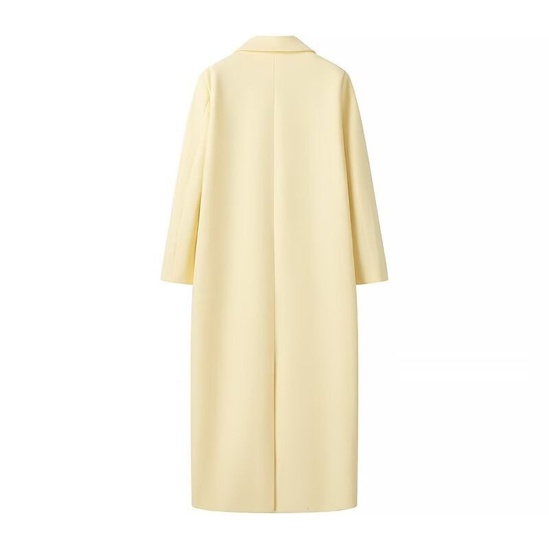 Dames Élégant Blazer-Manteau Surdimensionné avec Revers Profond et Poches Pratiques Chic und Stil