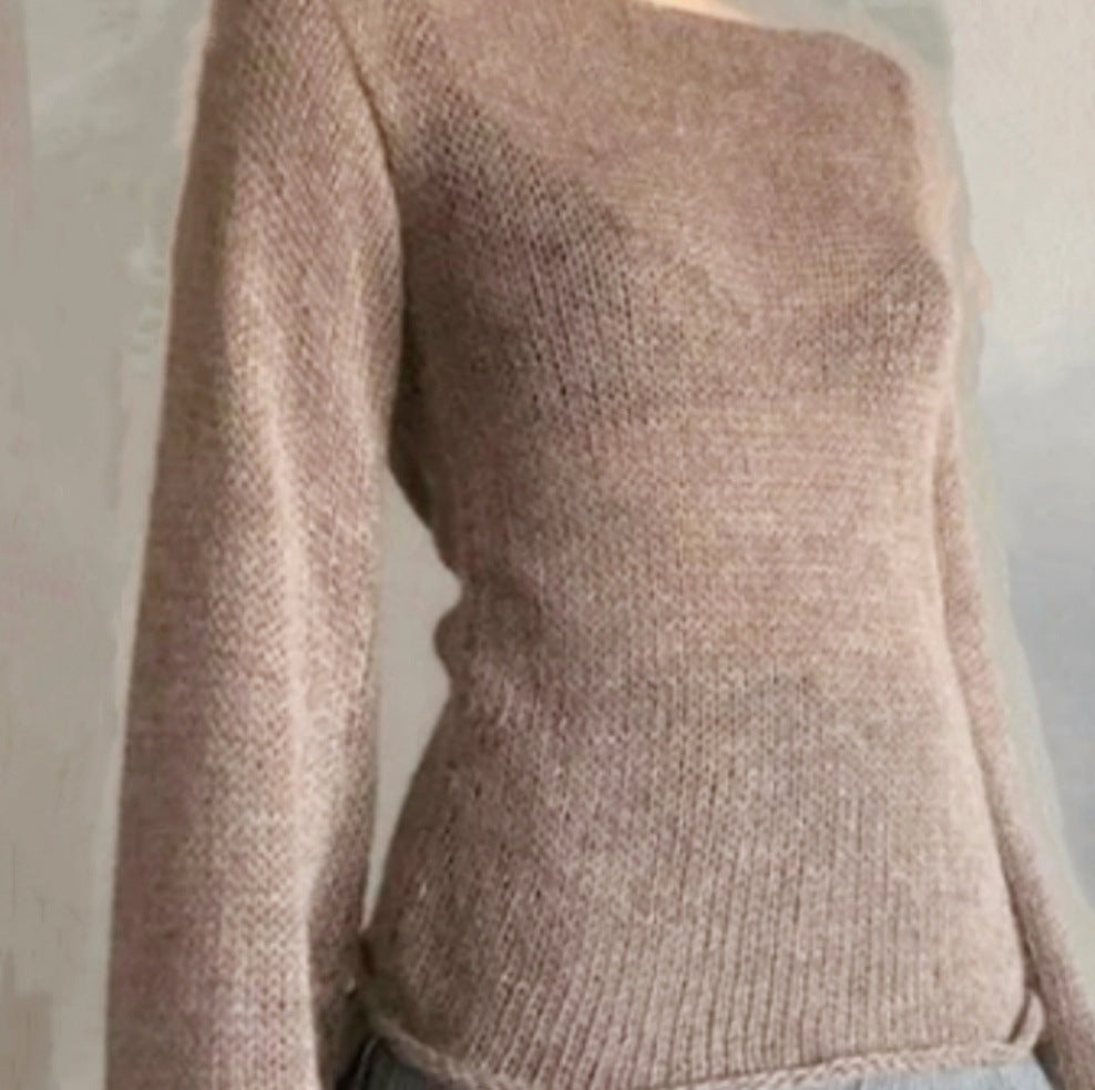 Dames pull en fine maille élégant avec coupe décontractée et col rond Chic und Stil