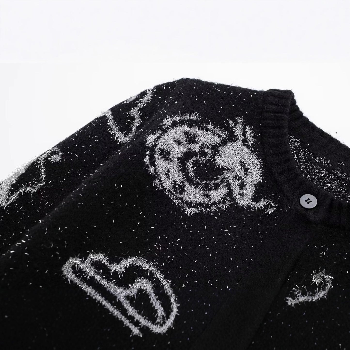 Dames Cardigan à motifs avec motif de dragon et fermeture à boutons Chic und Stil