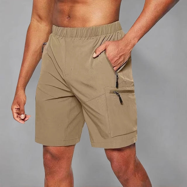 Shorts de loisirs confortables pour hommes avec taille élastique et poches zippées pratiques Chic und Stil