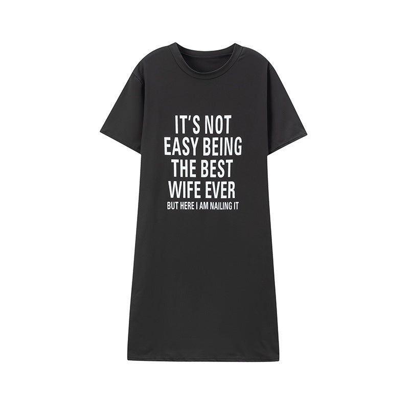 Robe T-shirt graphique surdimensionnée pour femmes Chic und Stil