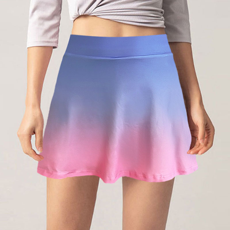 Jupe patineuse pour femmes avec dégradé de couleur fluide et ceinture élastique confortable Chic und Stil
