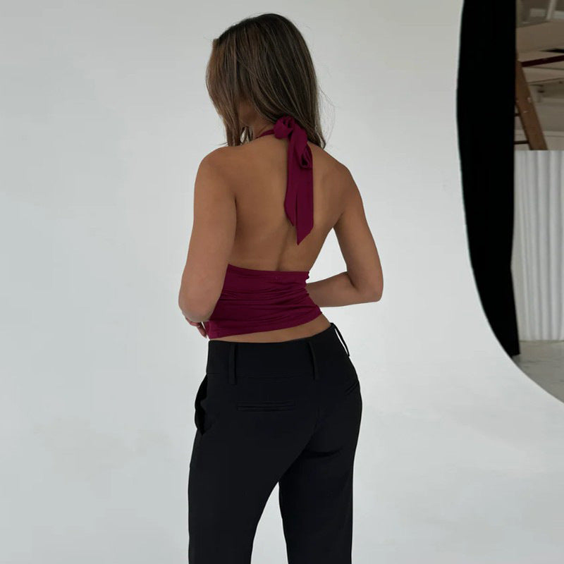 Top dos nu à dentelle pour femmes Chic und Stil