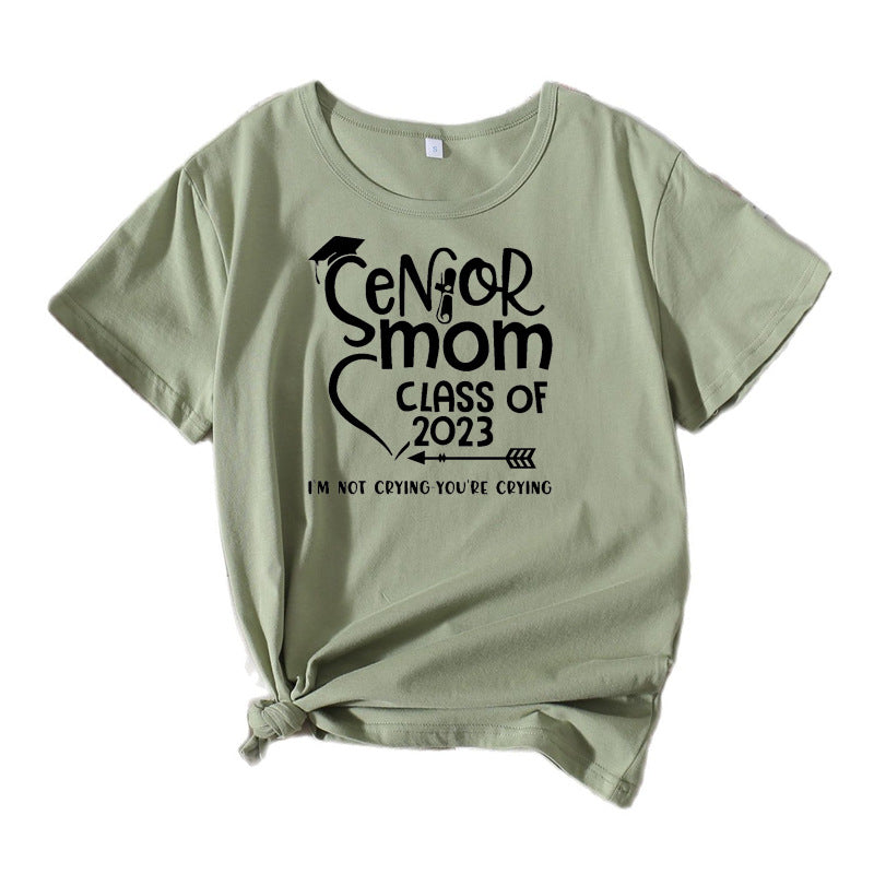 T-shirt graphique en coton pour femmes Chic und Stil
