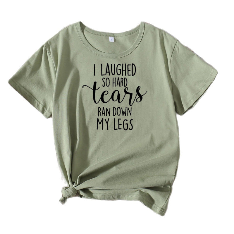 T-shirt humor graphique décontracté pour femmes Chic und Stil