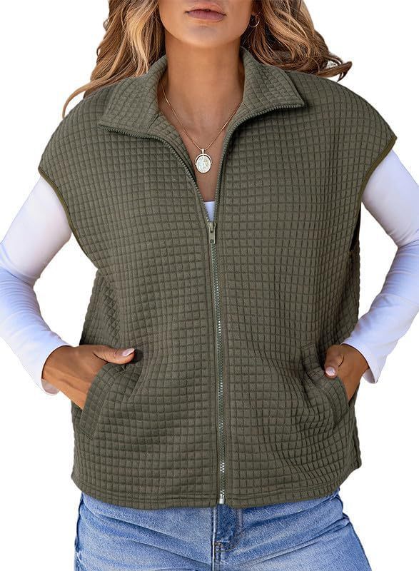 Gilet matelassé pour femmes avec fermeture éclair pratique et poches latérales Chic und Stil