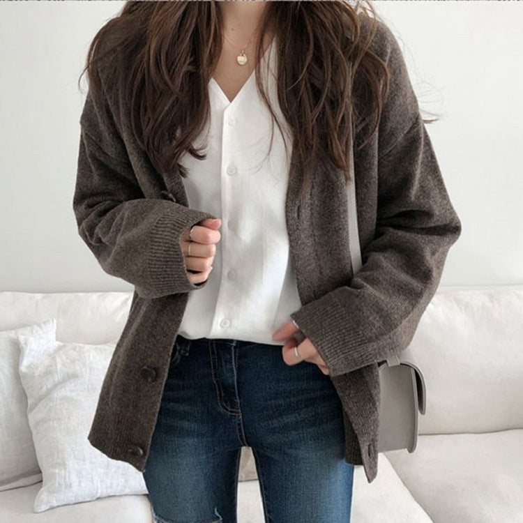Cardigan à motifs pour femmes avec détails de boutons Chic und Stil