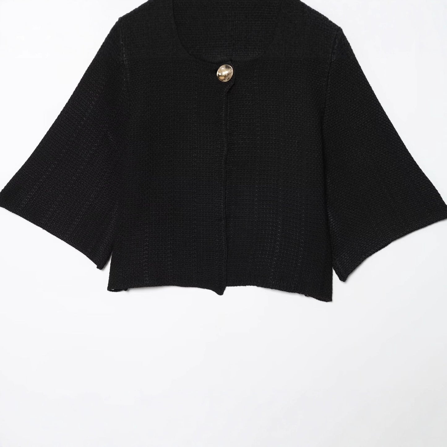 Dames Élégante Veste Cocoon avec Détail de Bouton Chic und Stil