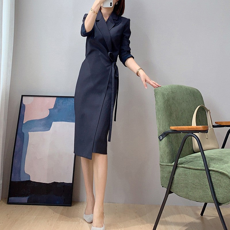 Robe midi élégante enveloppante pour femmes Chic und Stil