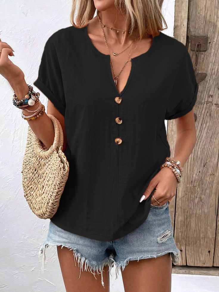 Blouse décontractée pour femmes avec patte de boutonnage Chic und Stil