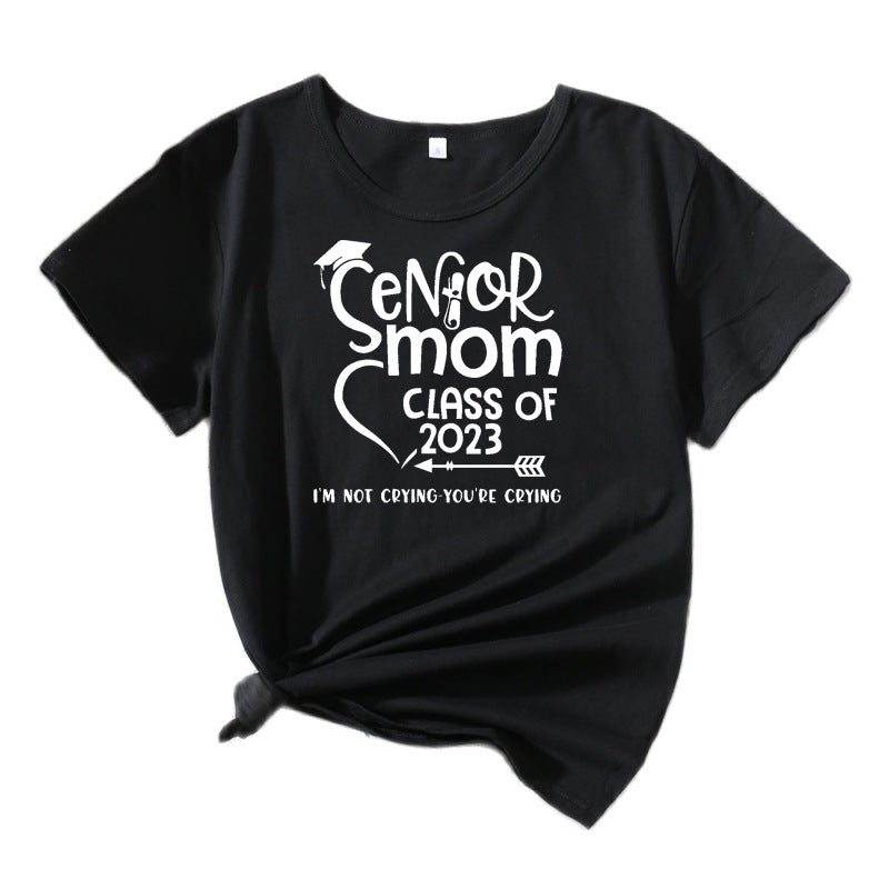T-shirt graphique en coton pour femmes Chic und Stil