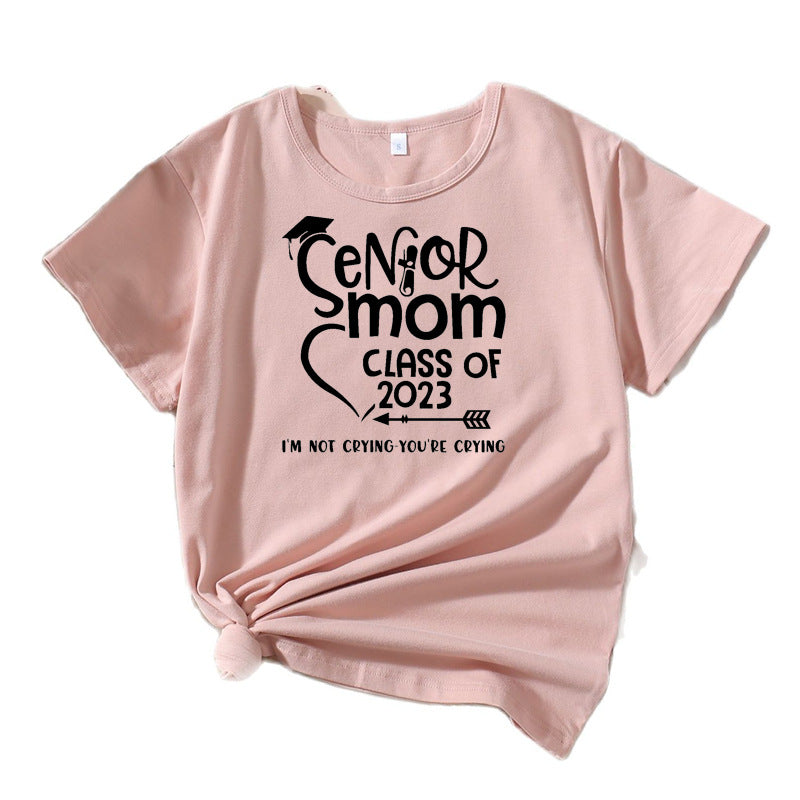 T-shirt graphique en coton pour femmes Chic und Stil