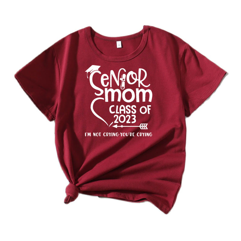 T-shirt graphique en coton pour femmes Chic und Stil
