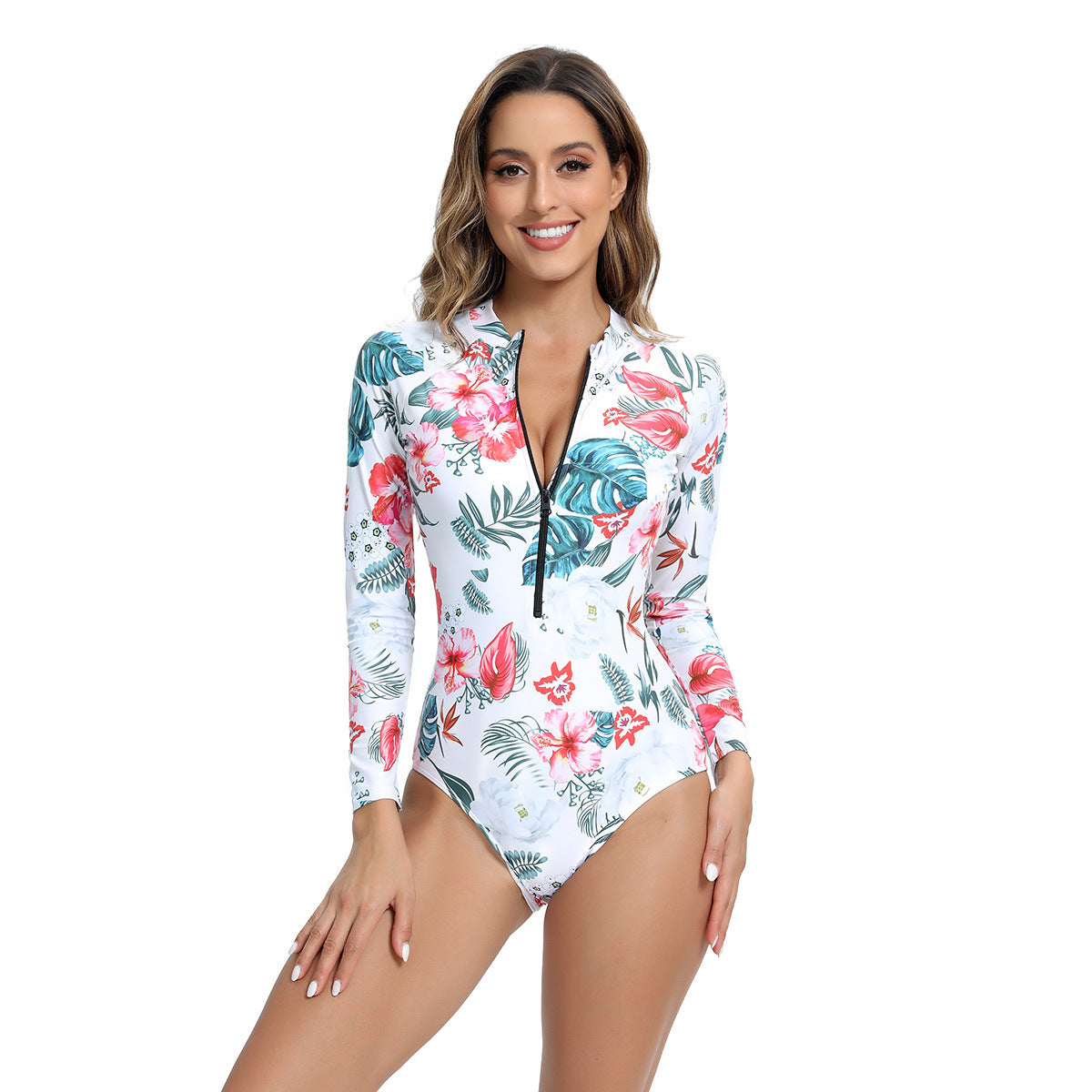 Maillot de bain de protection pour femmes avec fermeture éclair et manches longues Chic und Stil