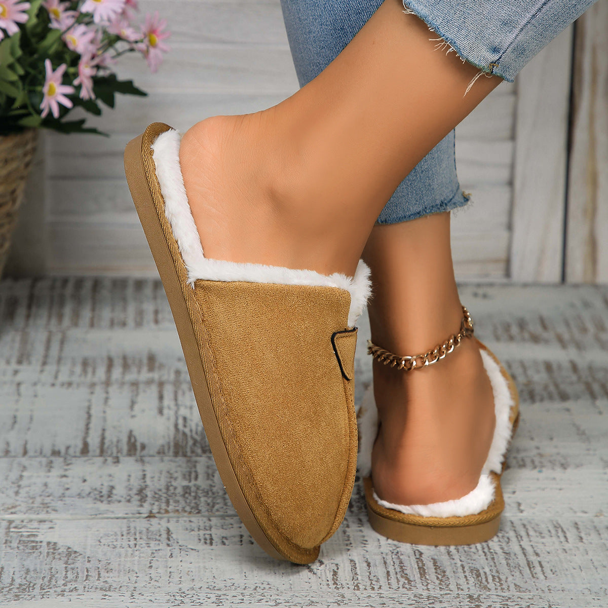 Chaussons pour dames avec doublure douillette et semelle antidérapante Chic und Stil