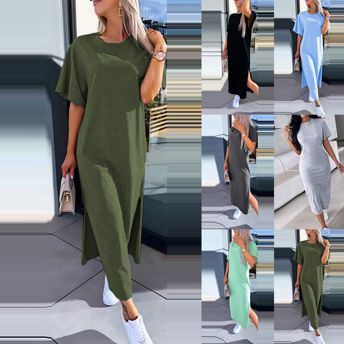 Robe maxi décontractée grande taille Chic und Stil pour femmes