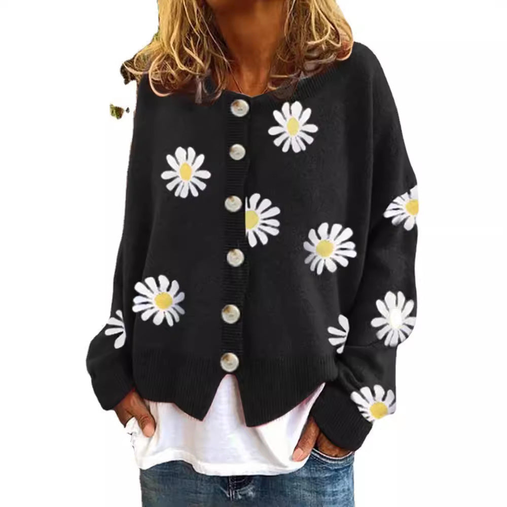 Pull en coton coloré pour femmes avec motif floral Chic und Stil