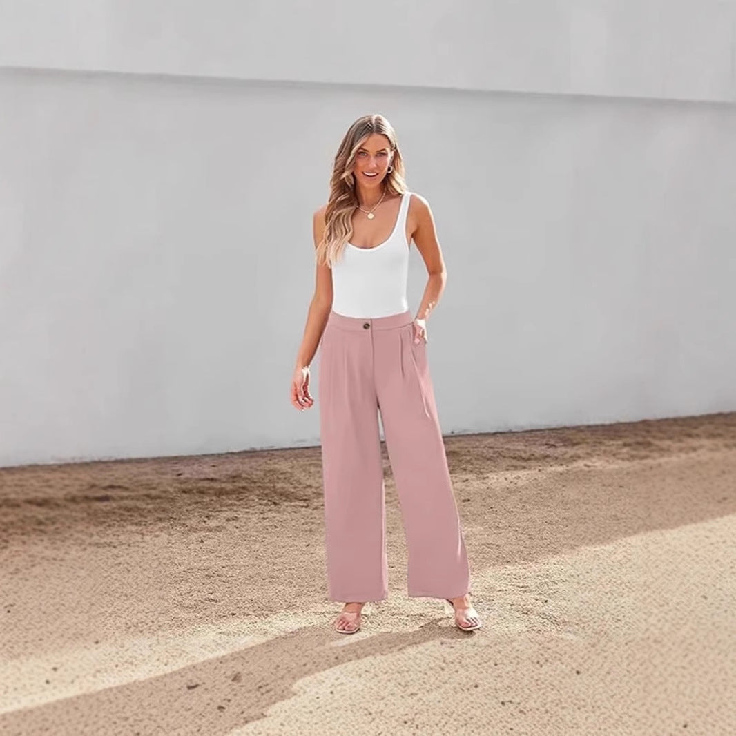 Pantalon taille haute élégant et décontracté pour femmes avec poches pratiques Chic und Stil