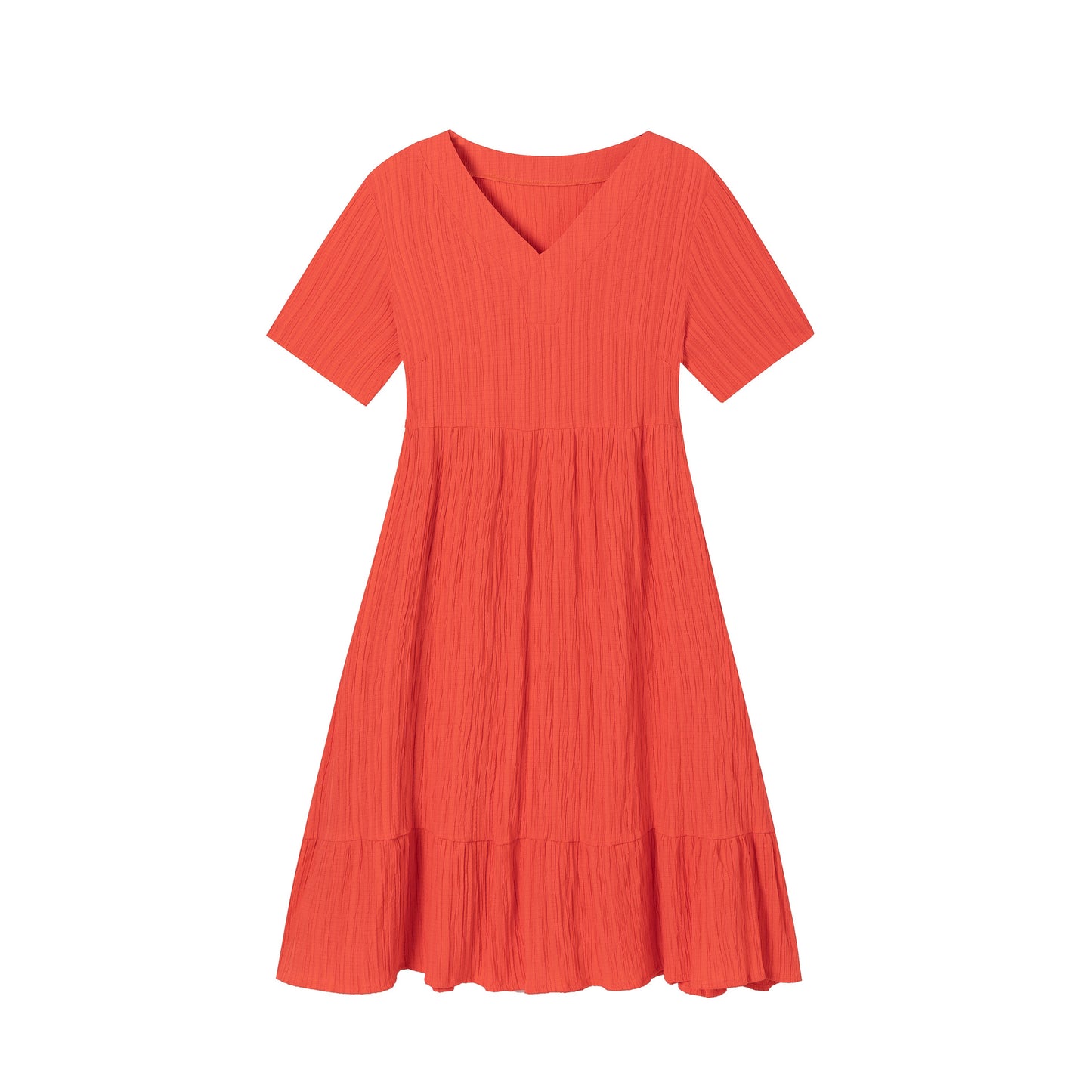 Robe midi évasée à décolleté en V pour dames Chic und Stil