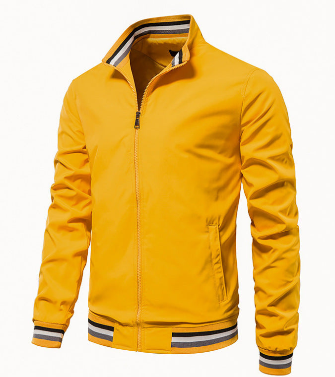 Veste bomber sportive pour hommes avec des poignets contrastés Chic und Stil