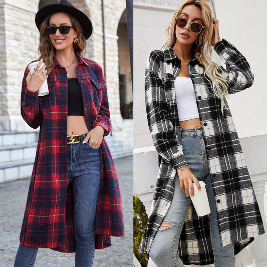 Chemise à manches longues en flanelle à motif écossais Chic und Stil