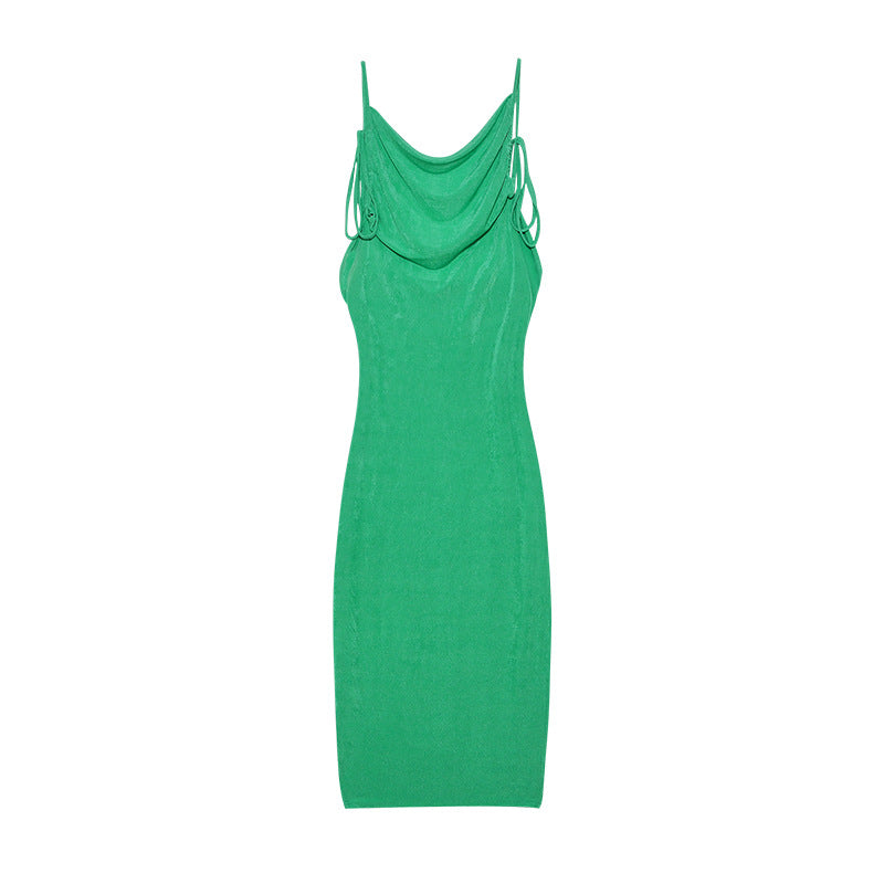 Robe moulante à volants pour femmes avec bretelles réglables Chic und Stil