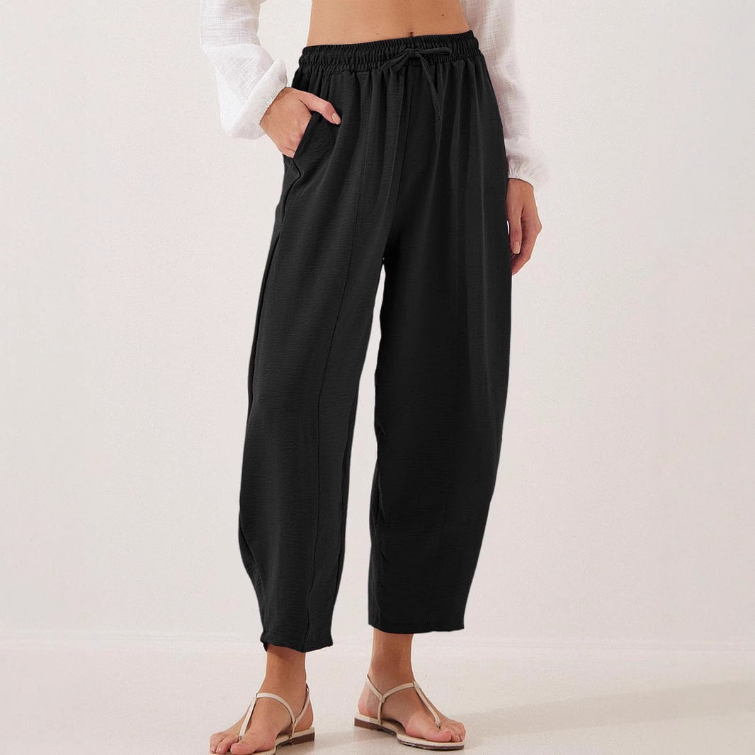 Pantalon de loisirs décontracté pour femmes avec taille élastique et poches pratiques Chic und Stil