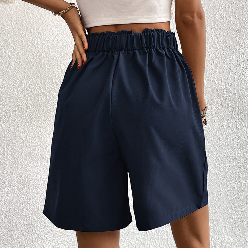 Shorts plissées taille haute sur mesure pour femmes Chic und Stil